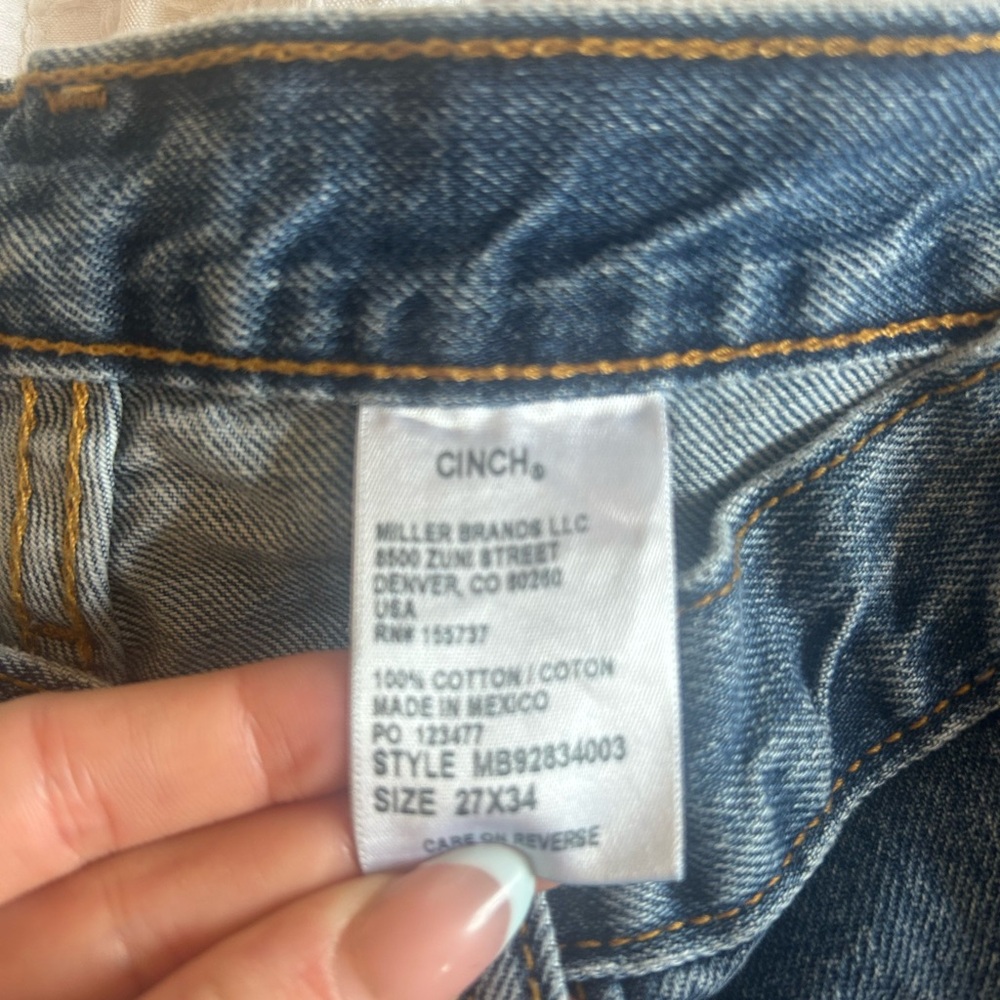 Cinch Women's Blue Boyfriend Jeans - Picture 2 of 2